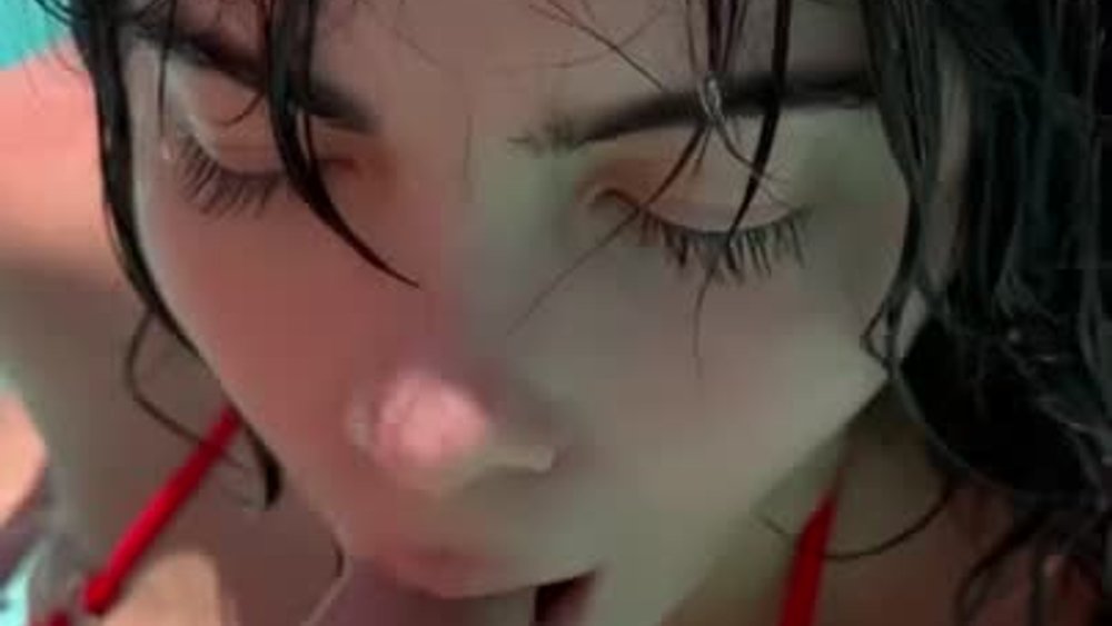 Salome Munoz gives dank blowjob in a pool!