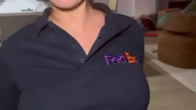 Delivery girl Salome Munoz nicely fucked from behind!