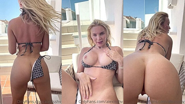 Fit Alexisshv rubs her pussy outside! Dank body show off