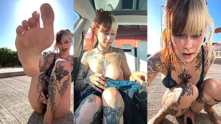 SallyDinosaur intense public dildo masturbation video leaked