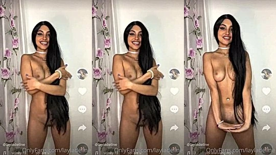 layladeline showing off her naked body in the bathroom