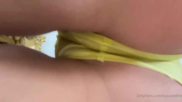 bratty girl Lupuwellness bent over in just a thong while her ass steals the moment