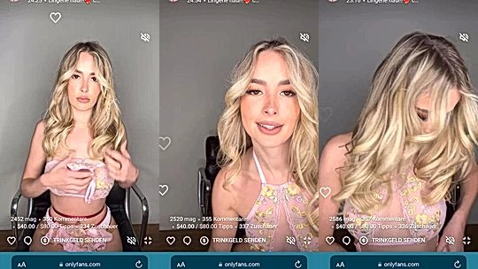Elena Kamperi playing with her tits on livechat