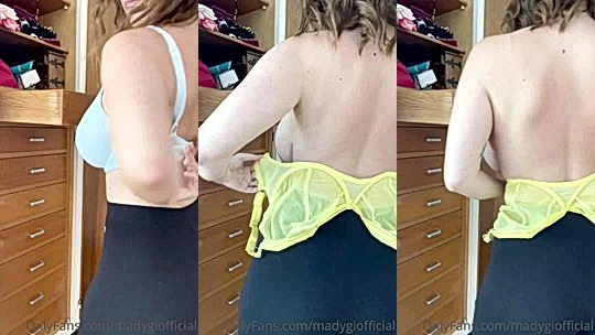 Mady Gio teasing her sexy bra try-on-haul