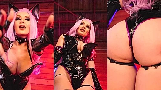 Jessica Nigri teasing as a sexy cat girl