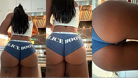 Qimmah Russo shaking her big booty in short shorts