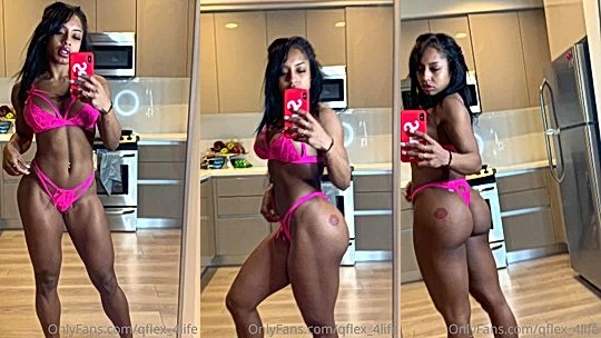 Qimmah Russo flexing her thick thighs