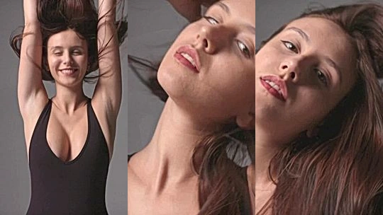 Alisa Amore teasing her big tits and armpits
