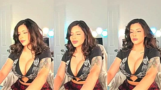 Skyler Lo showing off her big boobs