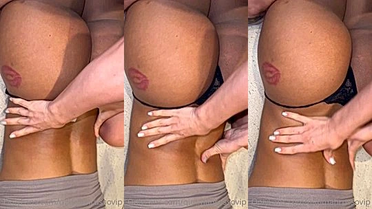 Horny Girl Qimmah Russo getting her big booty massaged