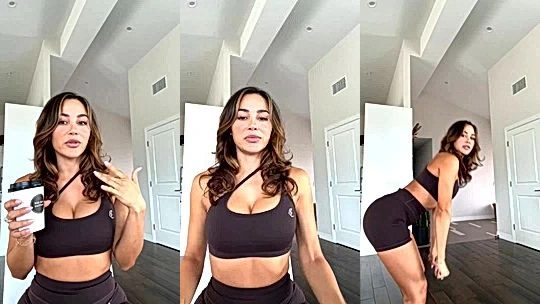 Ana Cheri teasing her hot body in gym outfit