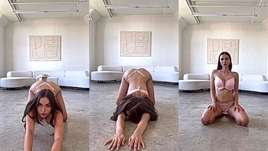 Sophie Mudd teasing her hot body on the floor