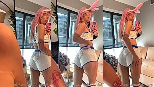 Diakimeko teasing as lola rabbit
