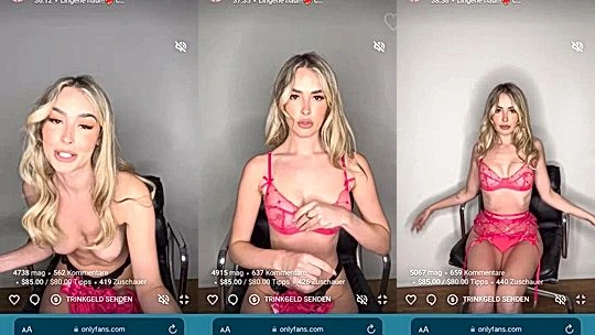 Elena Kamperi showing off her big tits in lingerie