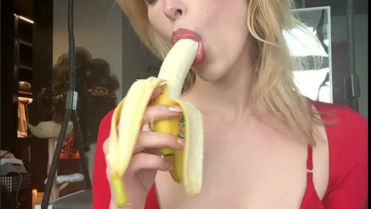 Beautiful Chick Elena Kamperi teasing her tits in red dress