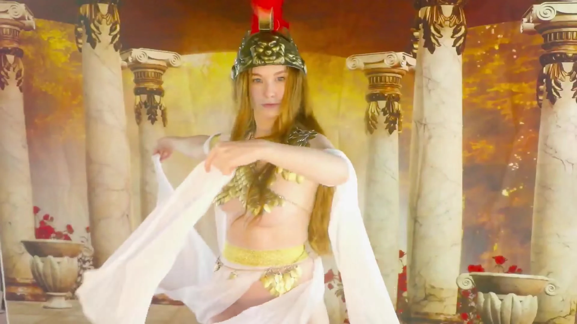 beautiful slut Emily Bloom dance teasing as a princess
