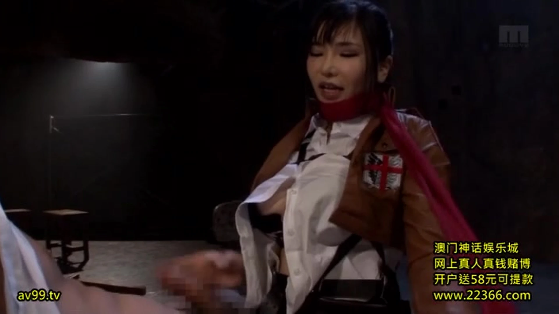 Anri Okita riding cock in cosplay