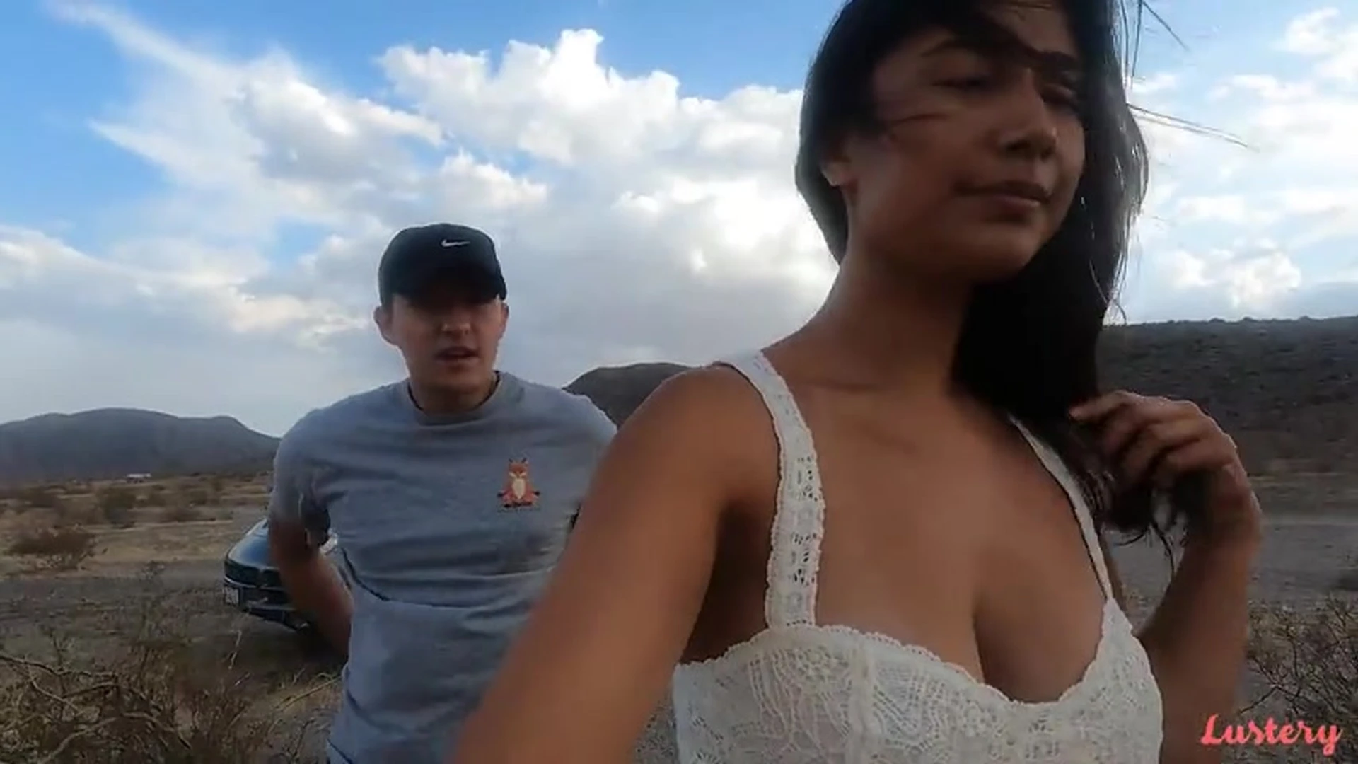 Horny Slut Isla Summer fucking outdoors in the car