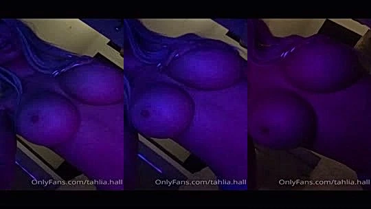 Tahlia Hall showing off her big naked tits