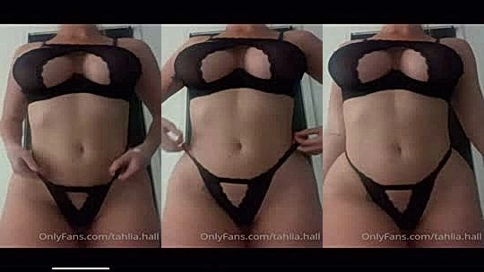 Tahlia Hall teasing in her sexy lingerie