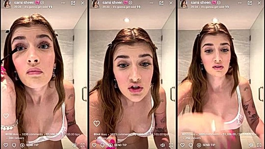 Sami Sheen teasing in her lingerie