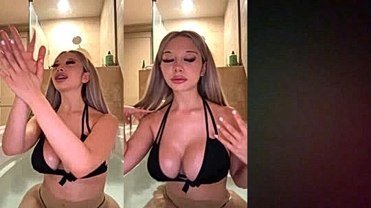 Bbyanni showing off her big fake tits
