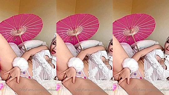 beautiful babe Asianbunnyx pussy play as a fox girl! DankFap