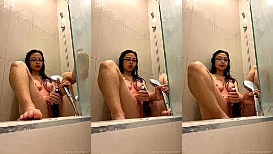 Bbyanni masturbating with a shower head! DankFap