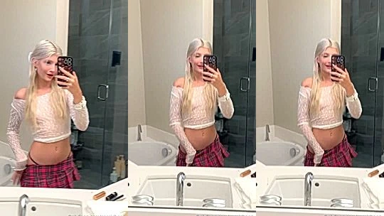 Sami Sheen teasing in her see-through outfit