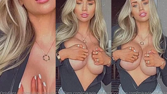 Mikayla Demaiter squeezing her huge tits! DankFap