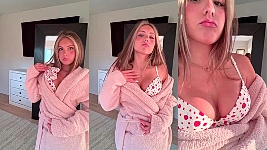 Piper Rockelle teasing in her pink underwear