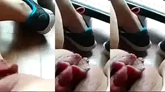 sexy chick Olga Kobzar showing off her pink moist pussy