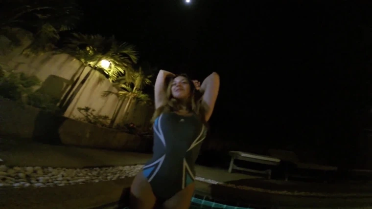 Olga Kobzar midnight skinny dipping