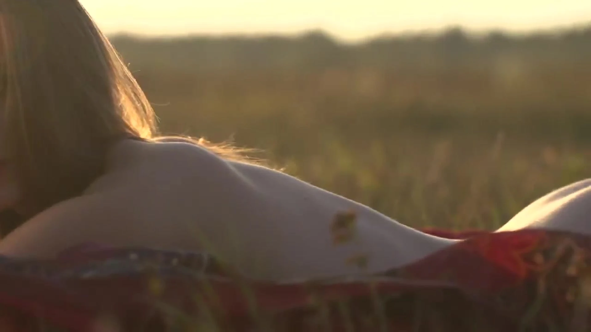 beautiful slut Olga Kobzar naked sunbathing in openfields