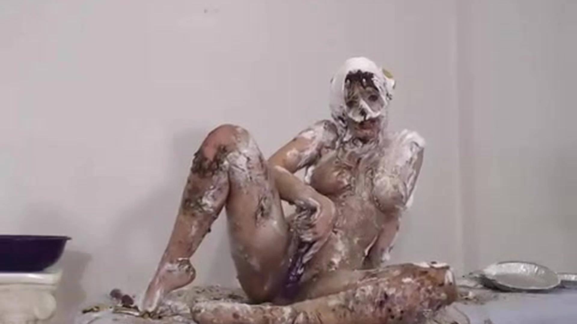 Killer Katrin masturbating covered with whiped cream! DankFap